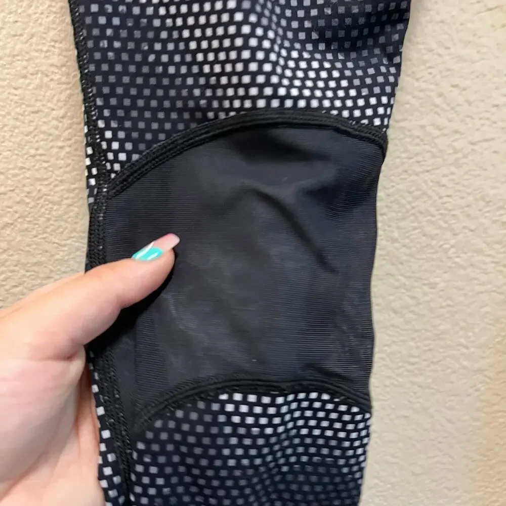 Nike Dri-Fit Speckled Black Compression Full Length Leggings Size Small